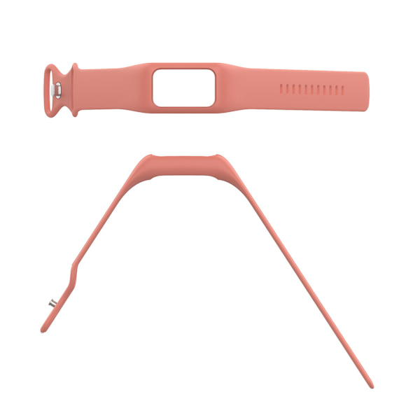 Integrer silikoneurrem til Fitbit Charge 6/5/4/3, urrem med etui Pink