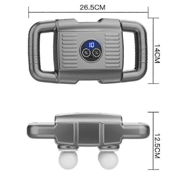 Massager 4-hoveder håndholdt, elektrisk dybdevævspercussion til smertelindring (blå) Blue
