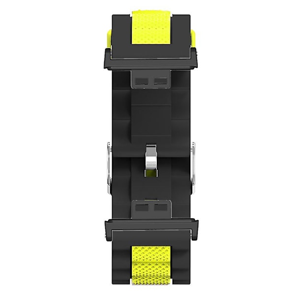 Kaksiväriset aaltoilevat silikonirannekkeet Huawei Watch Fit / Watch Fit Special Edition -älykelloille Black Yellow