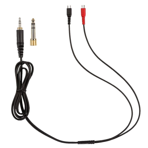 Erstatningslydkabel kompatibel med Sennheiser Hd25 Hd25-1 Hd265 Hd535 Hd545 Hd560 Hd565 Hd580 Hd600 Hd650 hodetelefoner - bly 1/4 adapter