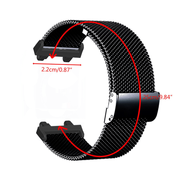 För AmazfitT Rex 2 Justerbar Metal Loop Strap Armband för Smart Watch Armband Silver