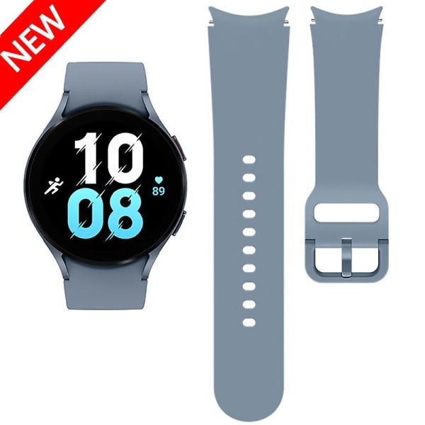 Silikonrem for Samsung Galaxy Watch 5/4 44mm 40mm Galaxy4 Classic 46mm 42mm Sportklokkereim Armbånd Galaxy Watch 5 Pro 45mm watch 4 classic 46mm New grey