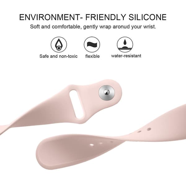 Silikon erstatningsrem Størrelse:L Sand Pink