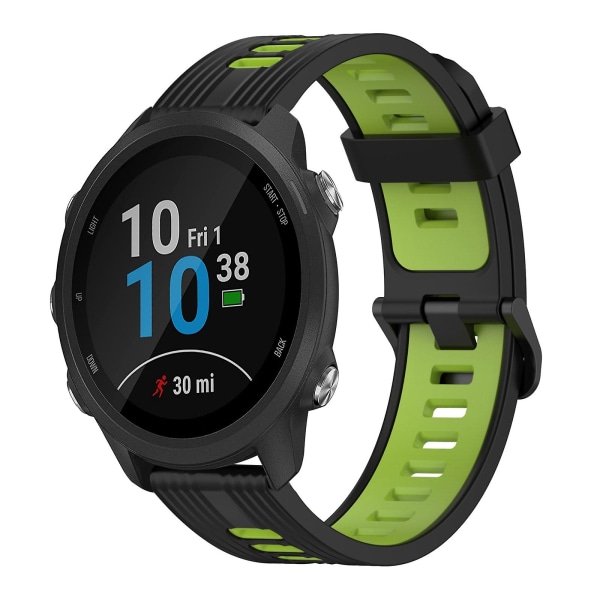 20 mm watch för Garmin Forerunner 245 Black Green