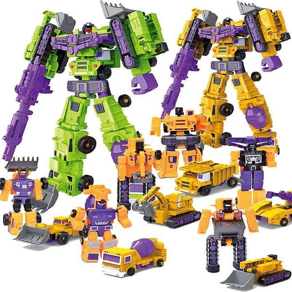 G1 Transformed Constructicon Devastator Set 6 i 1 100 % kompletta figurer Green