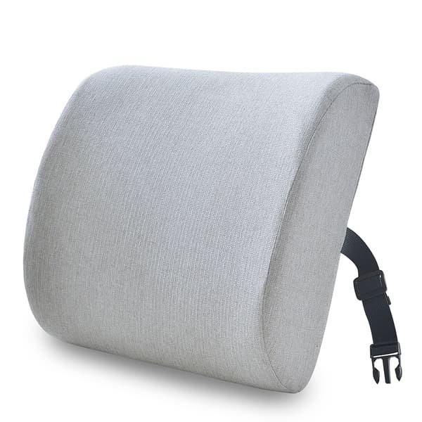Svankstödskudde, halkfri andningsbar memory foam (bomullslinne, ljusgrå)