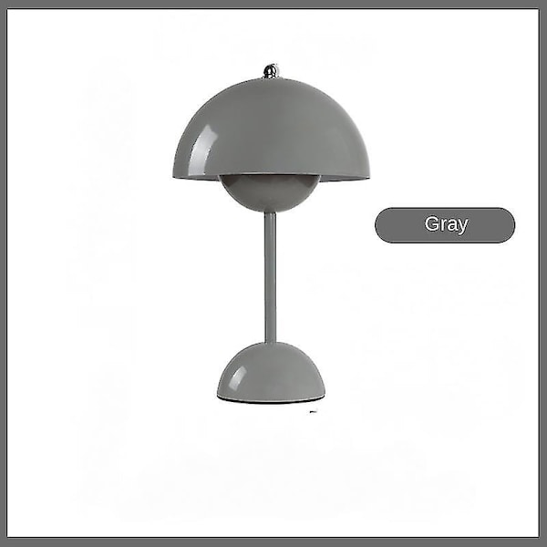 Pöytälamppu, silmiä säästävä LED-kukkaruukkupöytälamppu, kannettava kouluun Grey
