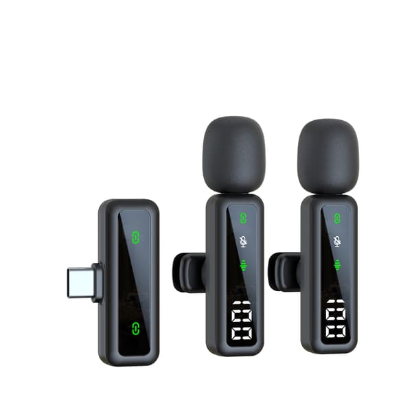 Trådlösa Lavalier-mikrofoner H68 Dubbelmikrofon (Typ-C)