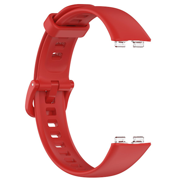 Ersättningsarmband 24mm PU-läder klockarmband för Huawei Band 8 Red