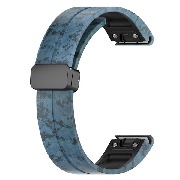 Svart spenne 22mm kamuflasje armbåndsurrem for Garmin Fenix 7/ Forerunner 965/955/945/935 Mosaic