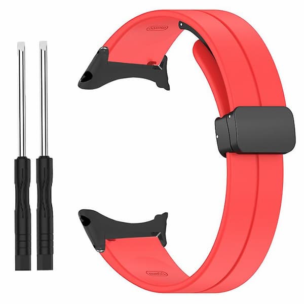 Magnetisk spenne 22mm Rem Stropp Erstatning Silikon Urrem For Suunto Core Red