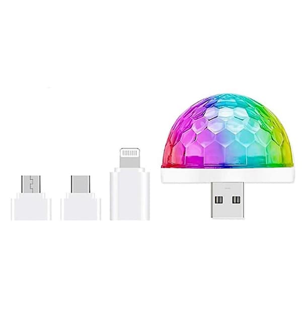 Mini Diskokugle Lys USB, Diskokugle LED Festlampe