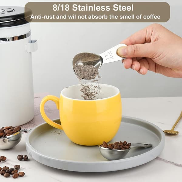 2-pakning kaffeskje, kaffeskje i rustfritt stål 15 ml