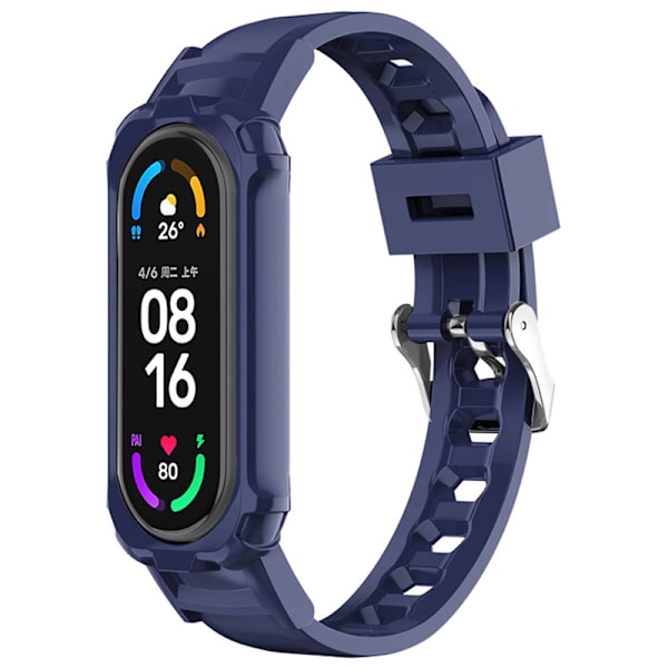 Rem For Xiaomi Band 7 6 3 4 5 NFC Transparent Klokkereim Silikonarmbånd blue For Xiaomi 34