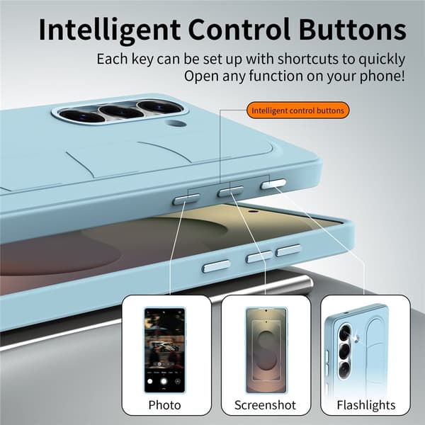 Etui til Samsung Galaxy S26, Smart nøkkelkontroll, Håndleddsstropp/støtte Blue