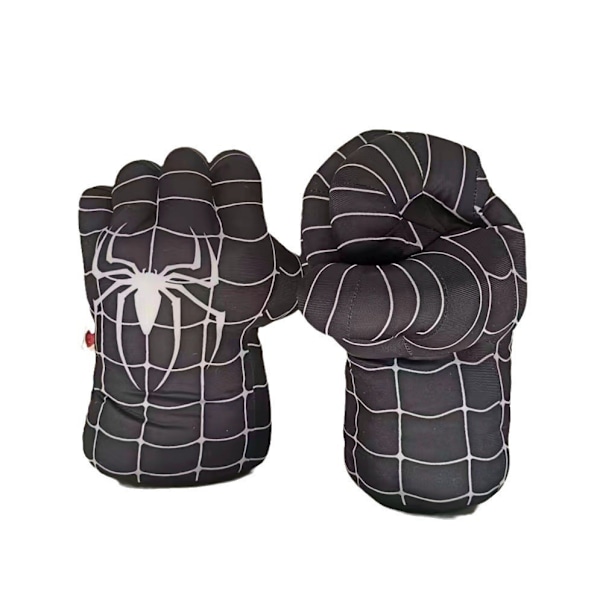 Hulk Spider-man pehmolelu nyrkkeilyhanskat cosplay rekvisiitta lapsille lelut lahja New Black Spider (single price) Left hand only