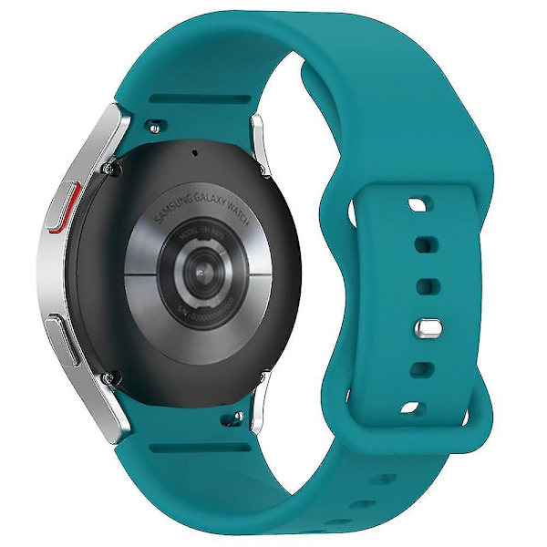 Til Samsung Galaxy Watch 4/Watch 4 Classic Watch Band 20mm Rem med Butterfly Spænde Indigo, Cyan I Samsung Galaxy Watch4