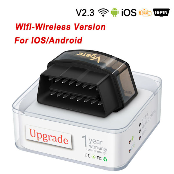 Vgate iCar Pro ELM327 V2.3 Bluetooth 4.0 för IOS/Android OBD2 Auto Scanner WIFI OBD Bildiagnosverktyg iCar Pro WIFI