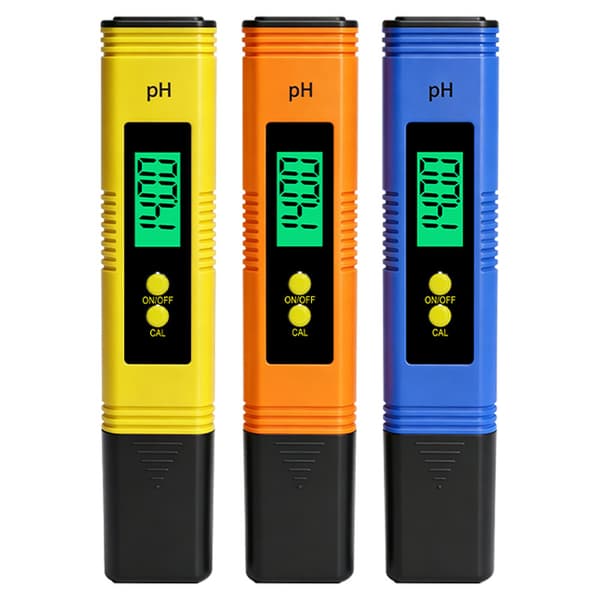 pH-måler, 3-pakning digital pH-tester, 0-14 måleområde