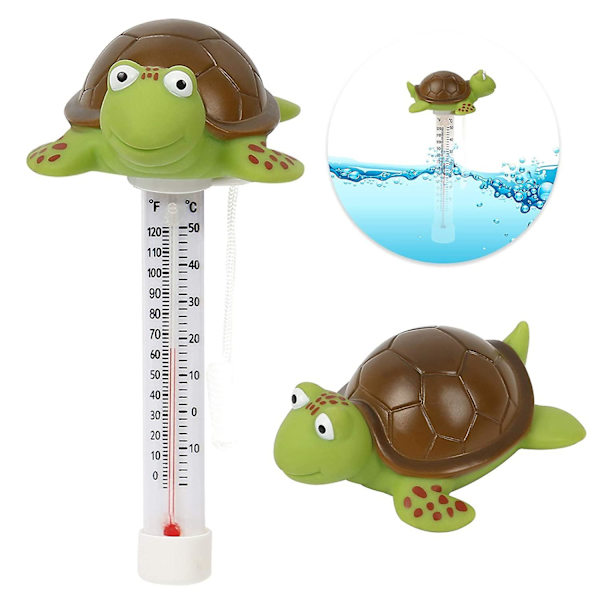 Flytande pooltermometer, lättläst för vattentemperatur, för simbassänger green