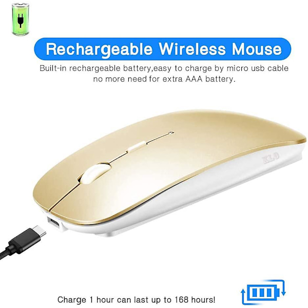 Trådløs Bluetooth-mus for Macbook Pro Gold