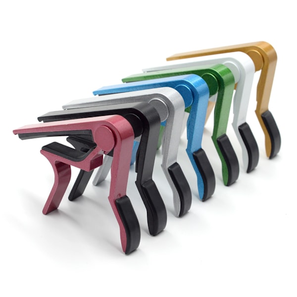 Gitarr Capo för akustisk klassisk elektrisk gitarr Aluminiumlegering Tuning Clamp Gitarrtillbehör Capotraste Guitarra white