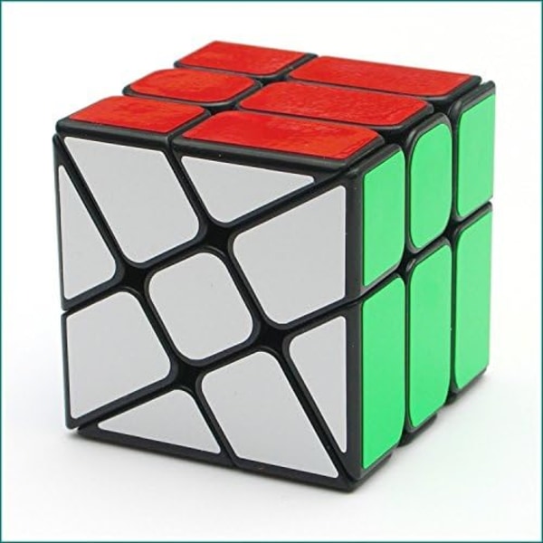 Vindkraftverk Magic Cube 3X3 Svart Hjul Fenghuolun Vridpussel 3X3X3 Hastighetskubpussel