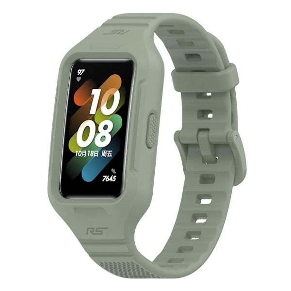 Silicone Integrated Watch Band For Honor Band 6 Light Green