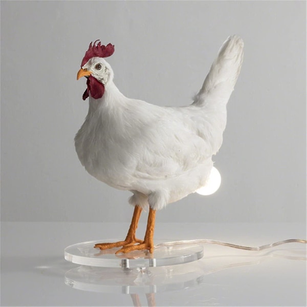 Chicken Led Lights Eggs Night Light Taxidermy Chicken Egg -pöytälamppu Style A