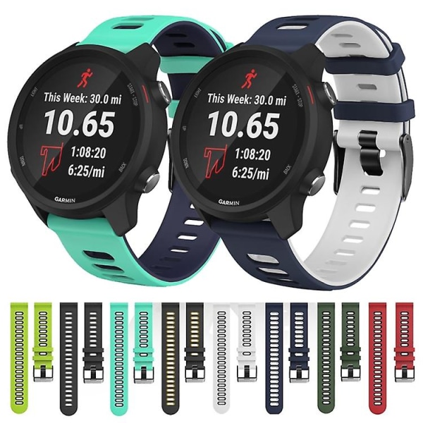 22 mm för Garmin Vivoactive 4 / Venu 2 Universal tvåfärgs watch ZUM Red Black