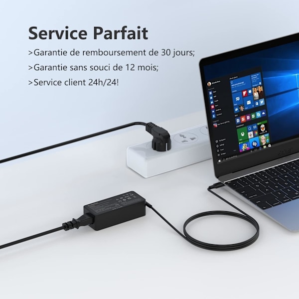Laddare för Lenovo ThinkPad T14 T15 T480 T480s T490 T580 T590 X13 65W USB C Nätadapter