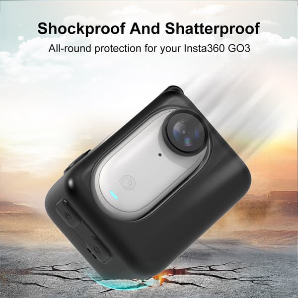Silikonskyddsfodral - För Insta360 Go 3, Silikonfodral för kameraladdningsfodral (vit)