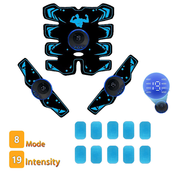 Abdominal Muscle Stimulator Ems At Home Gym 13-Piece Set