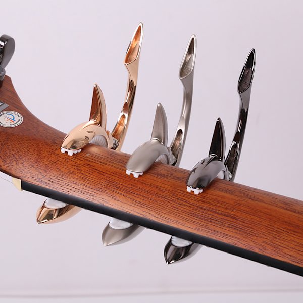 Gitarr Capo Shark Akustisk stämmare Gitarrtillbehör Snabbbytesklämma Elgitarr Shark Capo Musikinstrument Acousti gold