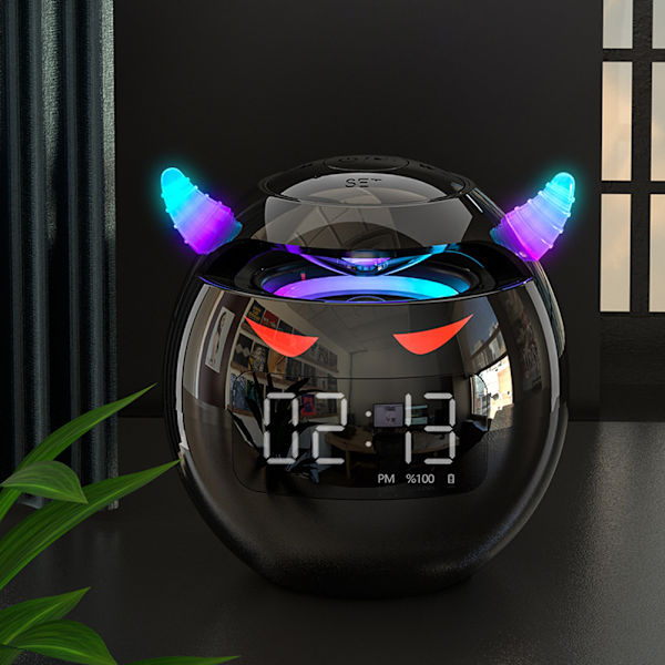 Söt Nattljus Väckarklocka Led Smart Kids Digital Klocka Heminredning Barnrum Sovbordsklocka black