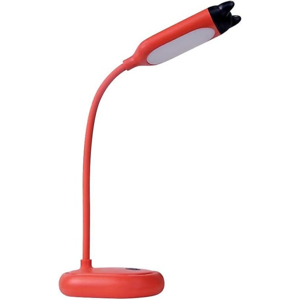 Söpö Cat-pöytälamppu Mini pieni pöytälamppu kotitoimiston valoon, lasten pöytälamput tytöille pojille pöytälamppu, punainen