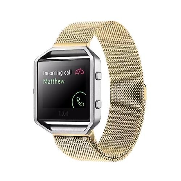 Til Fitbit Blaze Watch Loop Magnetisk Lukning Lås Rustfrit Stål Urrem BRP Gold