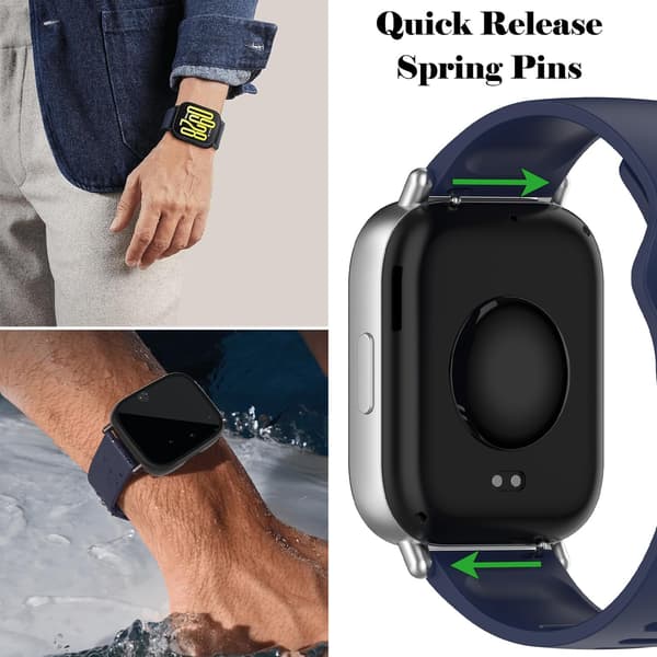 Rem til Redmi Watch 5 Active/Redmi Watch 5 Lite, bløde silikoneremme (kompatibel, cyan)