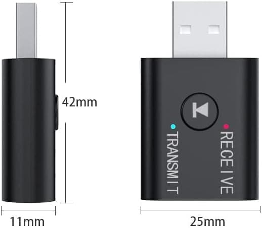 Bluetooth 5.0-modtager 2-i-1-sender 3,5 mm Aux