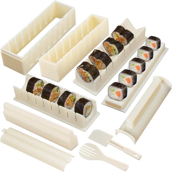 Sushimaskin - Nybörjare, DIY Onigiri Form 10-pack (Benvit)