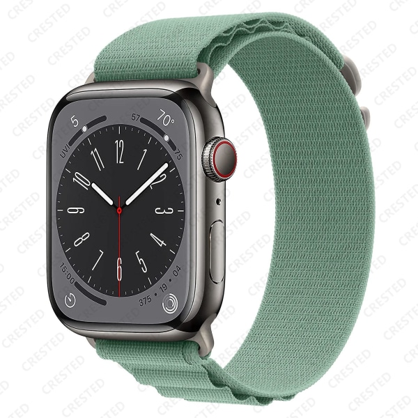 Alpine Loop Band til Apple Watch Rem 49mm 44mm 40mm 45mm 41mm 42mm 38mm 38 40 44 45 Mm Armbånd Iwatch Ultra Series 7 6 3 Se 8 38 40 41mm light green