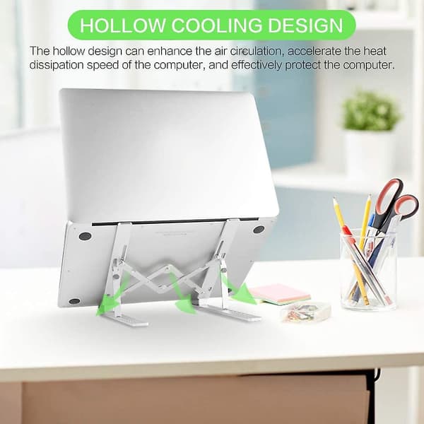 Bærbar computerstander, ergonomisk bærbar computerløfter i aluminium