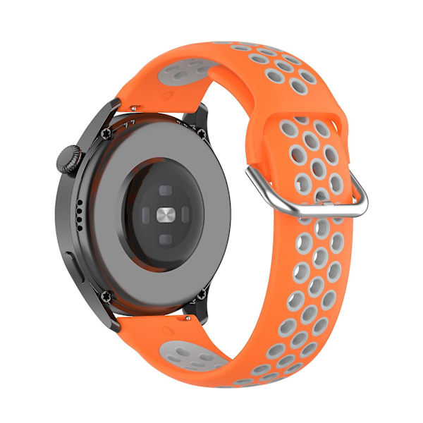 Dubbelfärgat metallspänne justerbart silikonklockarmband 22 mm för Huawei Watch 3/Watch 3 Pro Multicolor J
