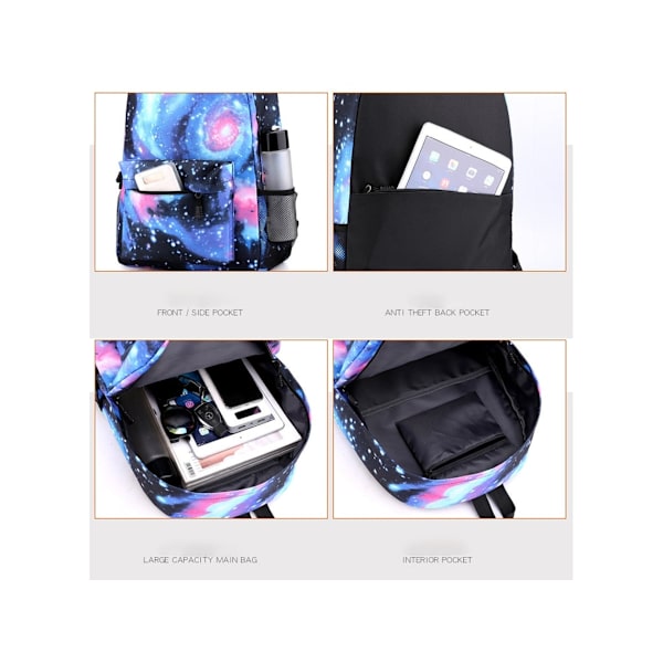 Cr7 Student School Backpack Tredelad Set-7