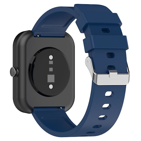 Silikonklockarmband för Garmin Venu/Venu 2 Plus/Venu Sq/Venu Sq 2, 20 mm klockarmband med spänne i rostfritt stål Sapphire