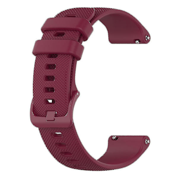 Universell ersättning för Xiaomi Haylou Solar LS01/ID205/Willful SW021 med rutnätstruktur Wine red, Wine Red D Other Smartwatch Model