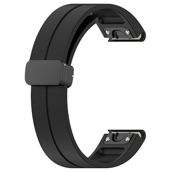 Sort spænde 22mm silikone urrem til Garmin Fenix 7/forerunner 965/955/945/935 Black