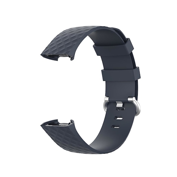 18mm hopeanvärinen solki TPU rannekoru Fitbit Charge 4 / Charge 3 SE -kellolle, koko: L Blue Gray