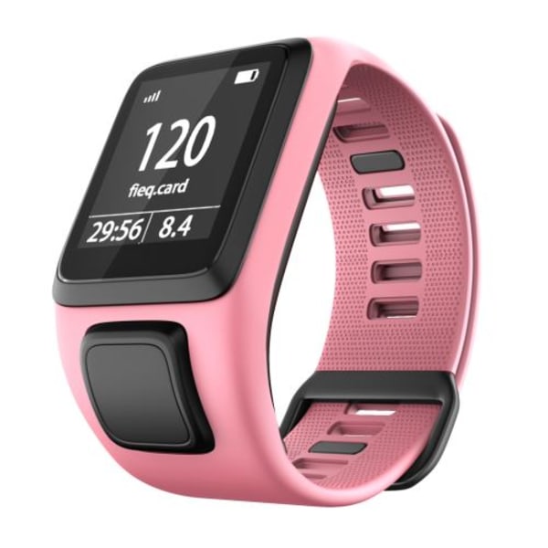 Ersättningssilikonrem för TomTom Adventurer / Runner 2 3 / Spark 3 Pink