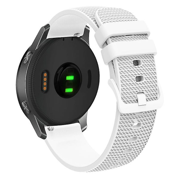 18mm Ternetmønstret Silikone Urrem Til Garmin Venu 3s / Forerunner 265s White